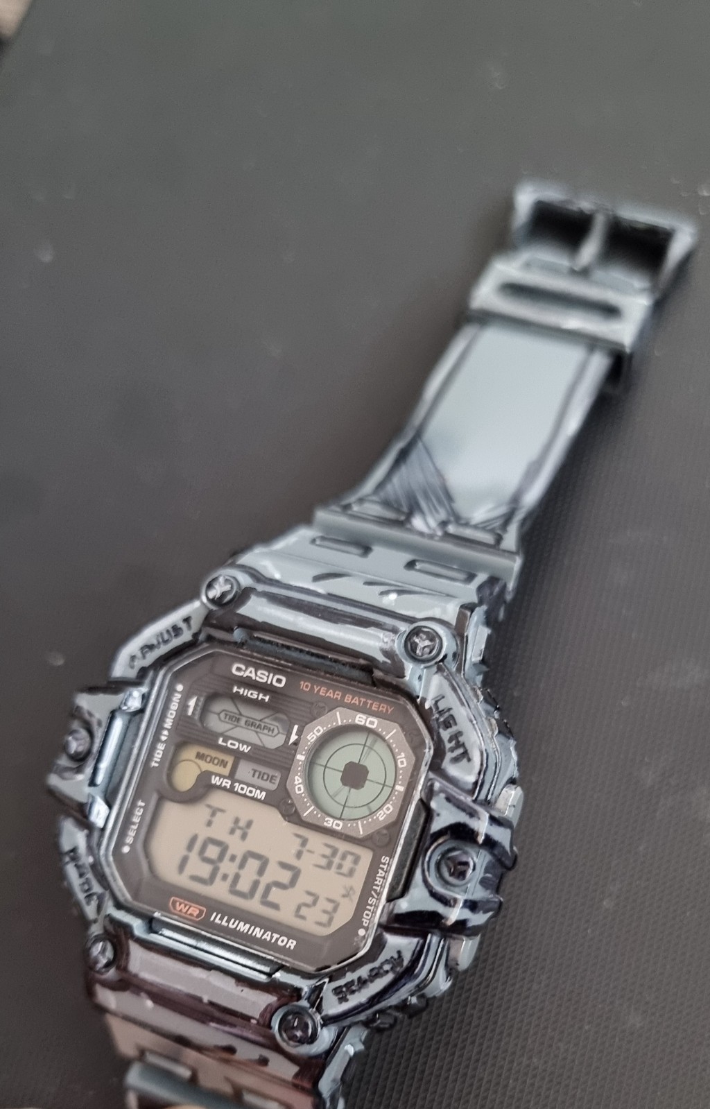Casio WS1700H-1AV Digital Watch 100M Water Resistant Tide Graph Moon Data 10-Yea