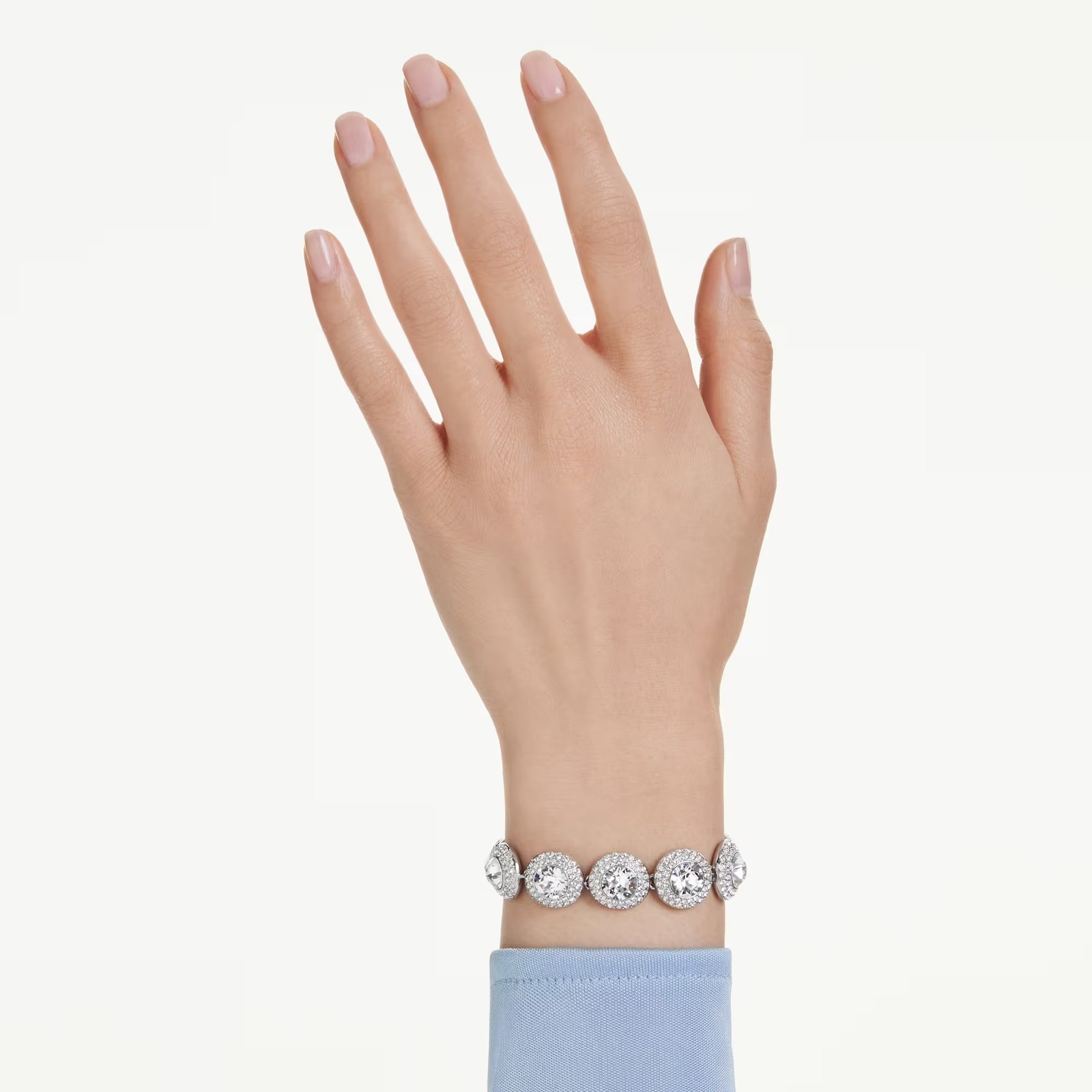 Swarovski Crystal Una Angelic Bracelet, White, Rhodium Plated 5735343