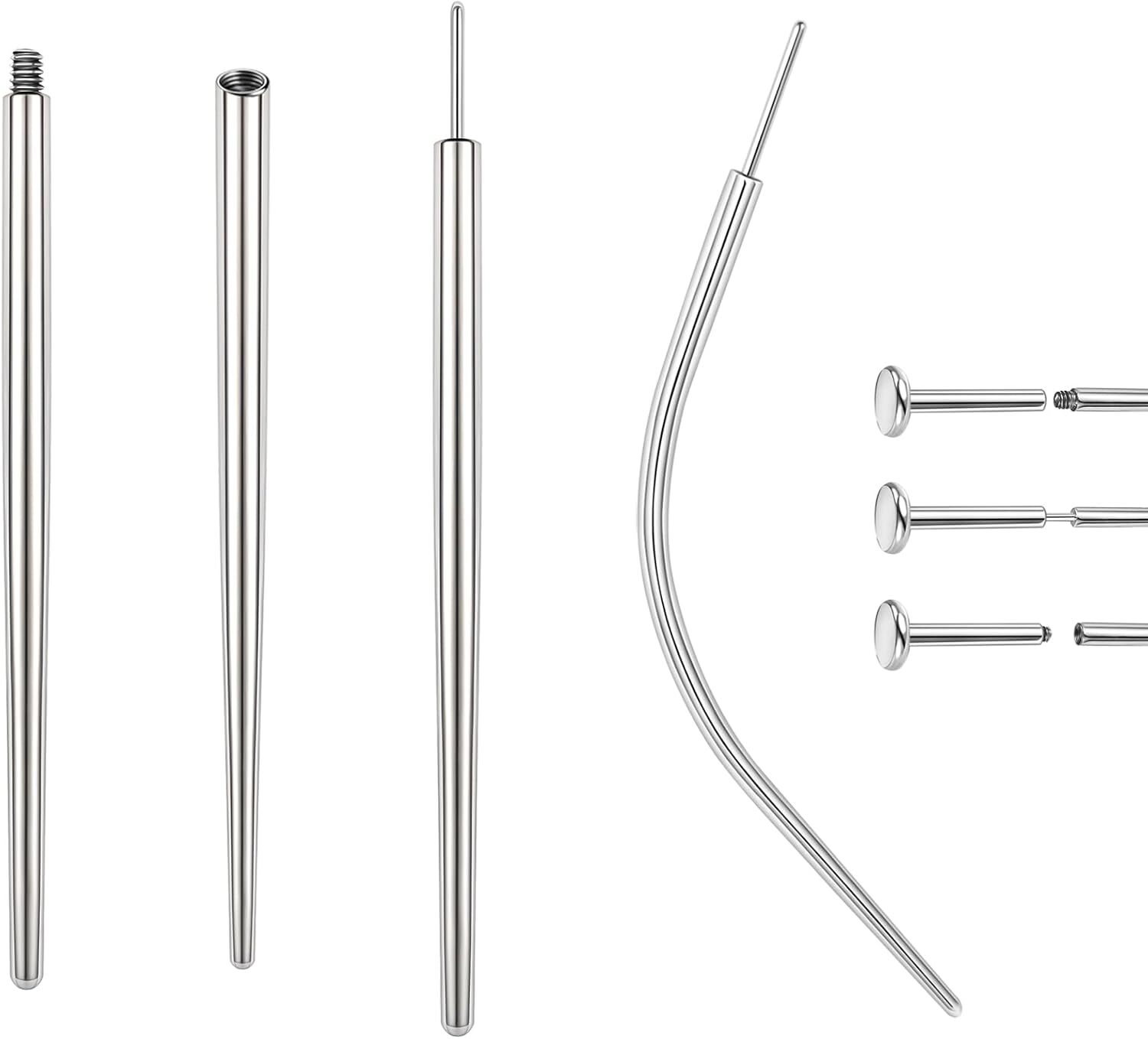 14G 16G 18G 20G Piercing Taper, Stainless Steel Threadless Insertion Pin Screw o