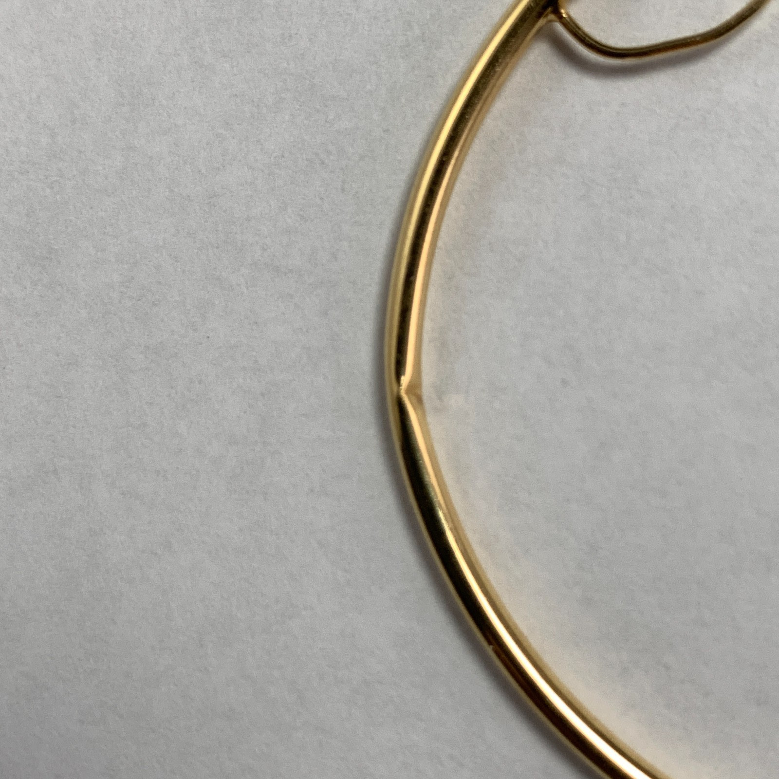 Vintage 14KT Yellow Gold Tube Hoop Earrings 2.25″ by 2mm 2.5+ grams AS IS DENTS