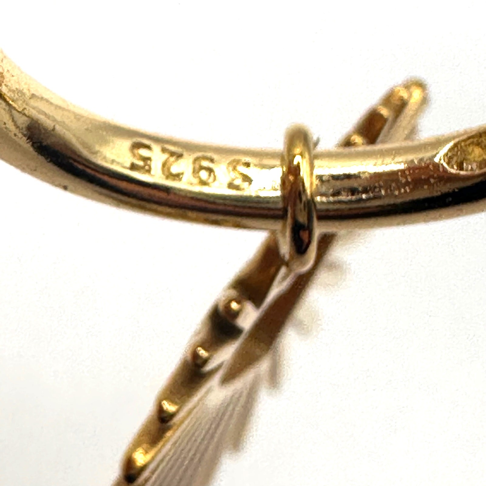 Gold Vermeil Heart Hoop S 925 Dagle Earring Abstract Contemporary Jewelry