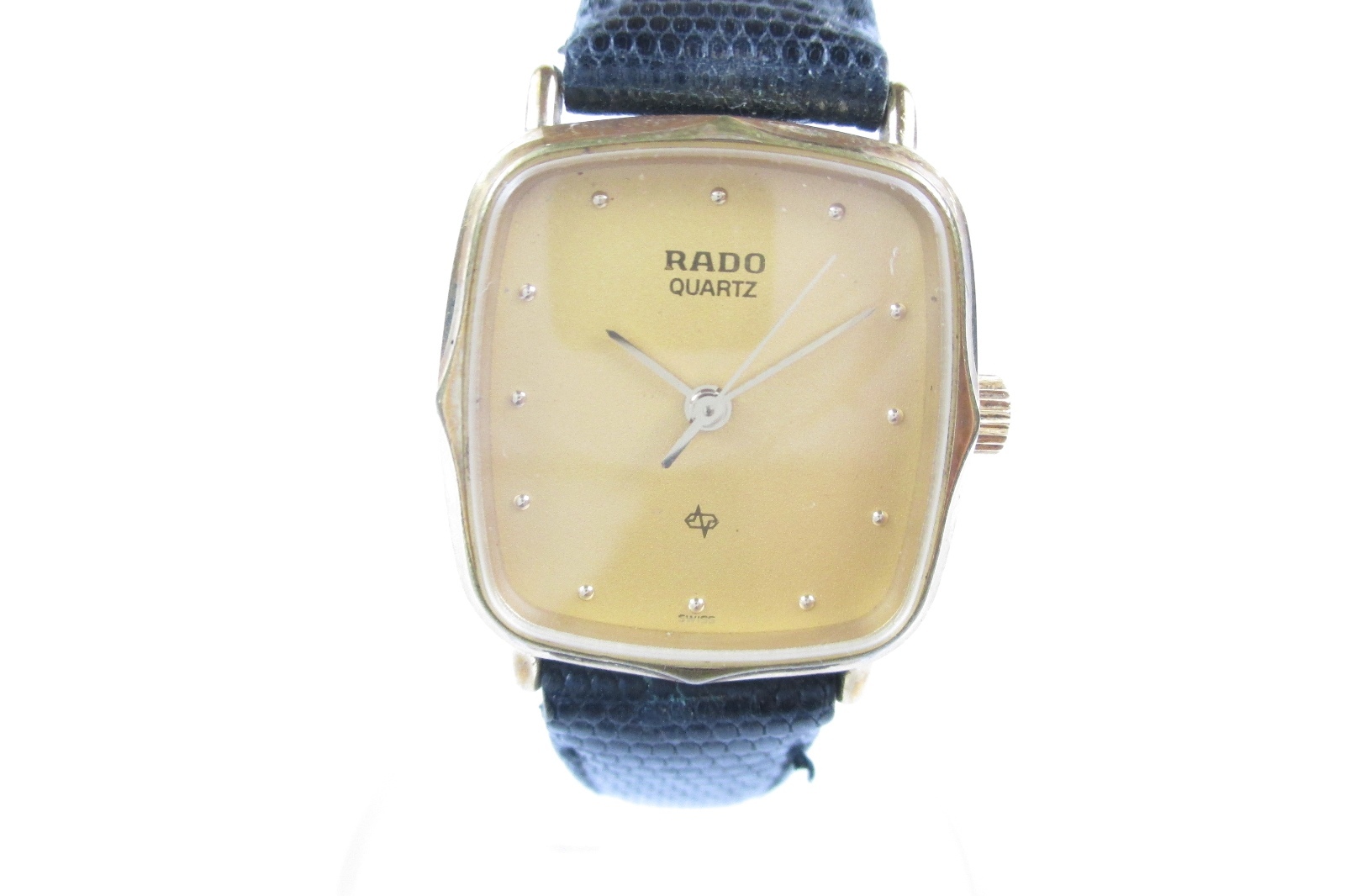 RADO 110.5155.2 Black Dial Black Leather Band Quartz Ladies Watch RW3344L