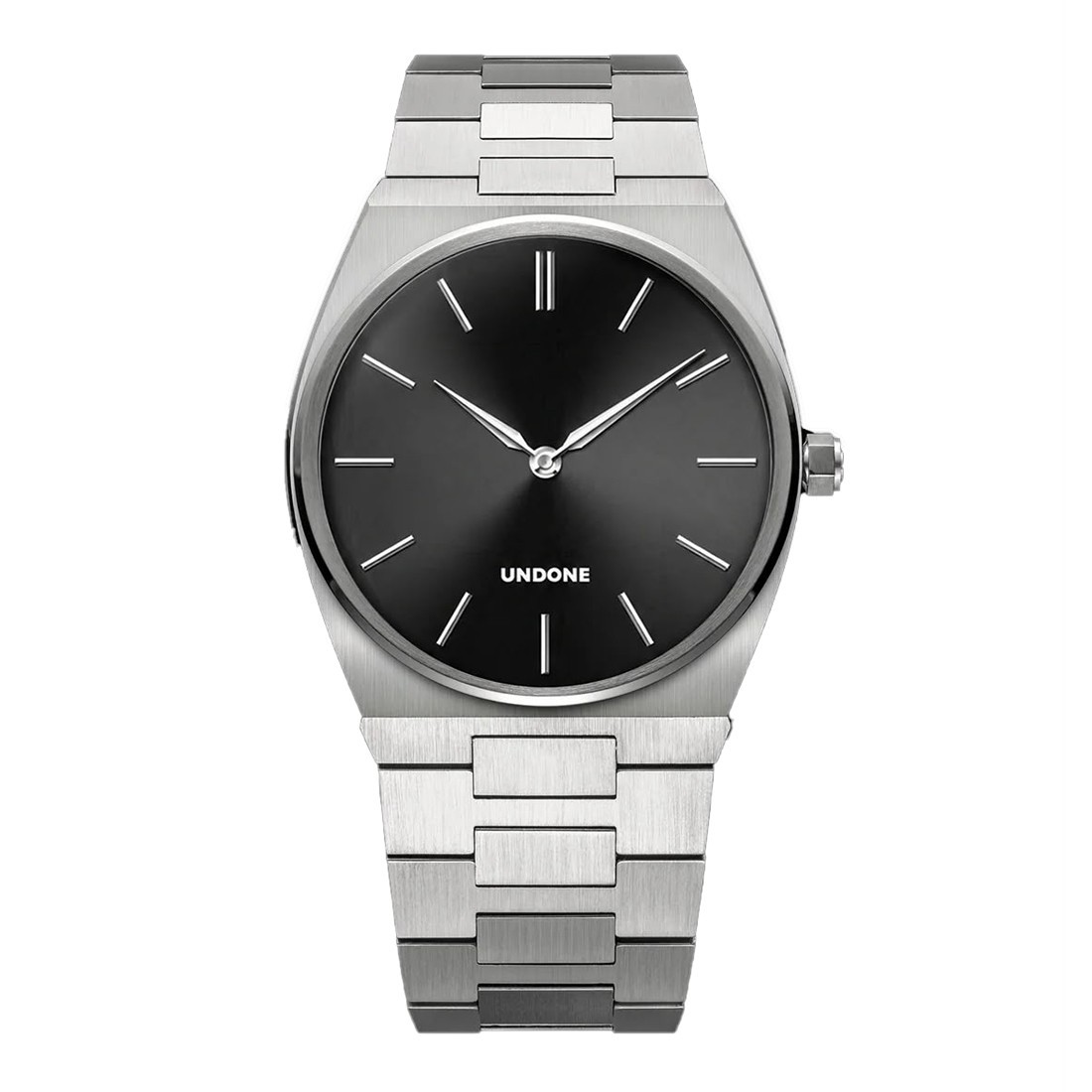 Undone Slim Swiss Quartz Steel Silver Black Men’s Watch