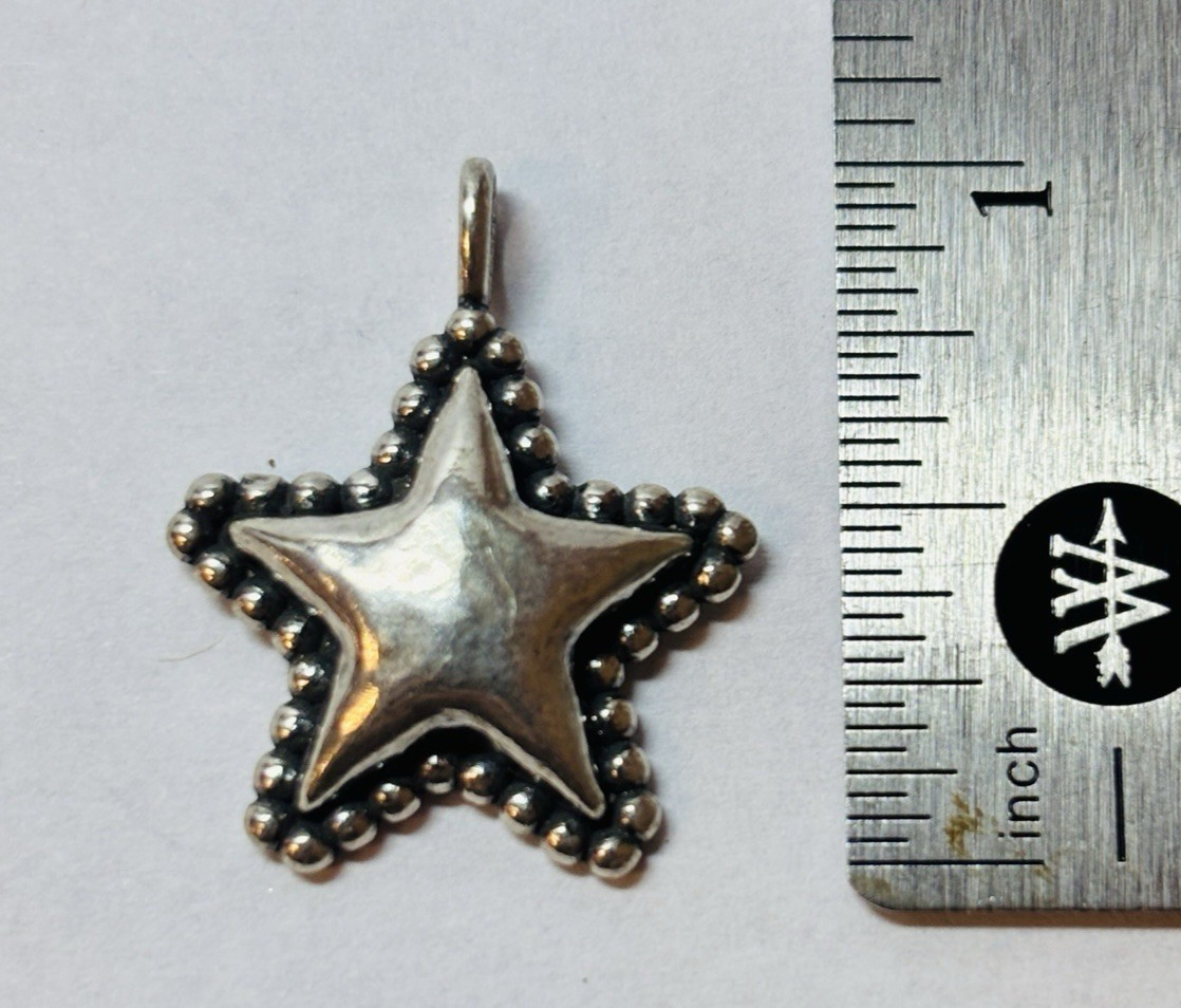 Or Paz Israel Sterling 925 Silver Beaded Outline Star Pendant