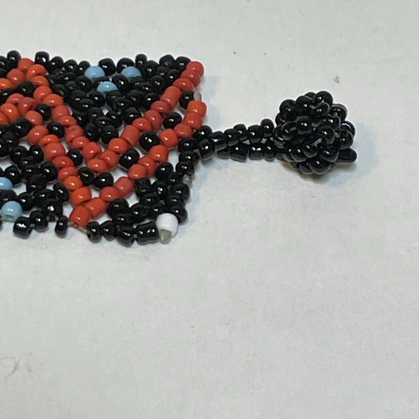 Handmade SW Native style Beaded Cuff Bracelet Multicolor Artisan Vintage, 7”