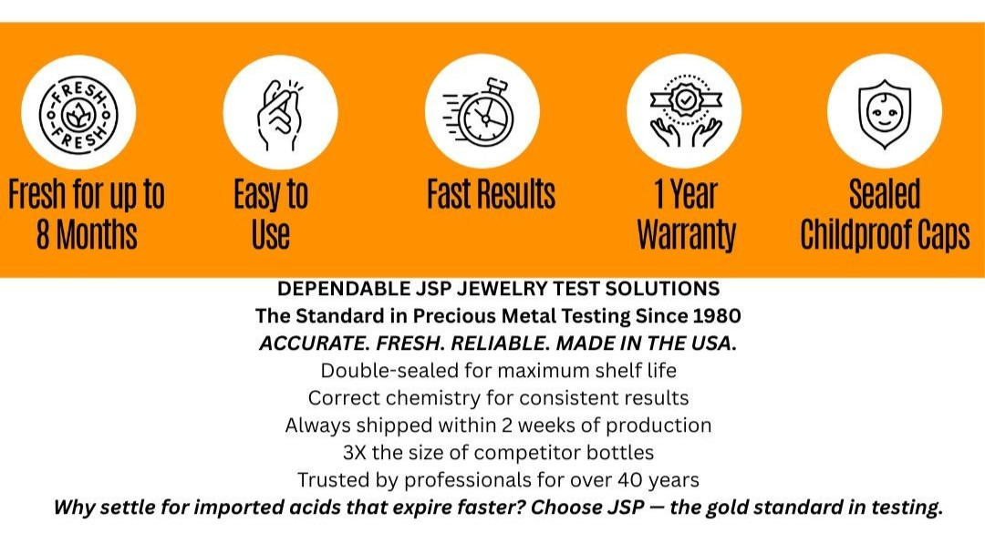 10K 14K 18K 22K 24K SILVER Jewelry Testing Solutions Acid Kit Detector Tester