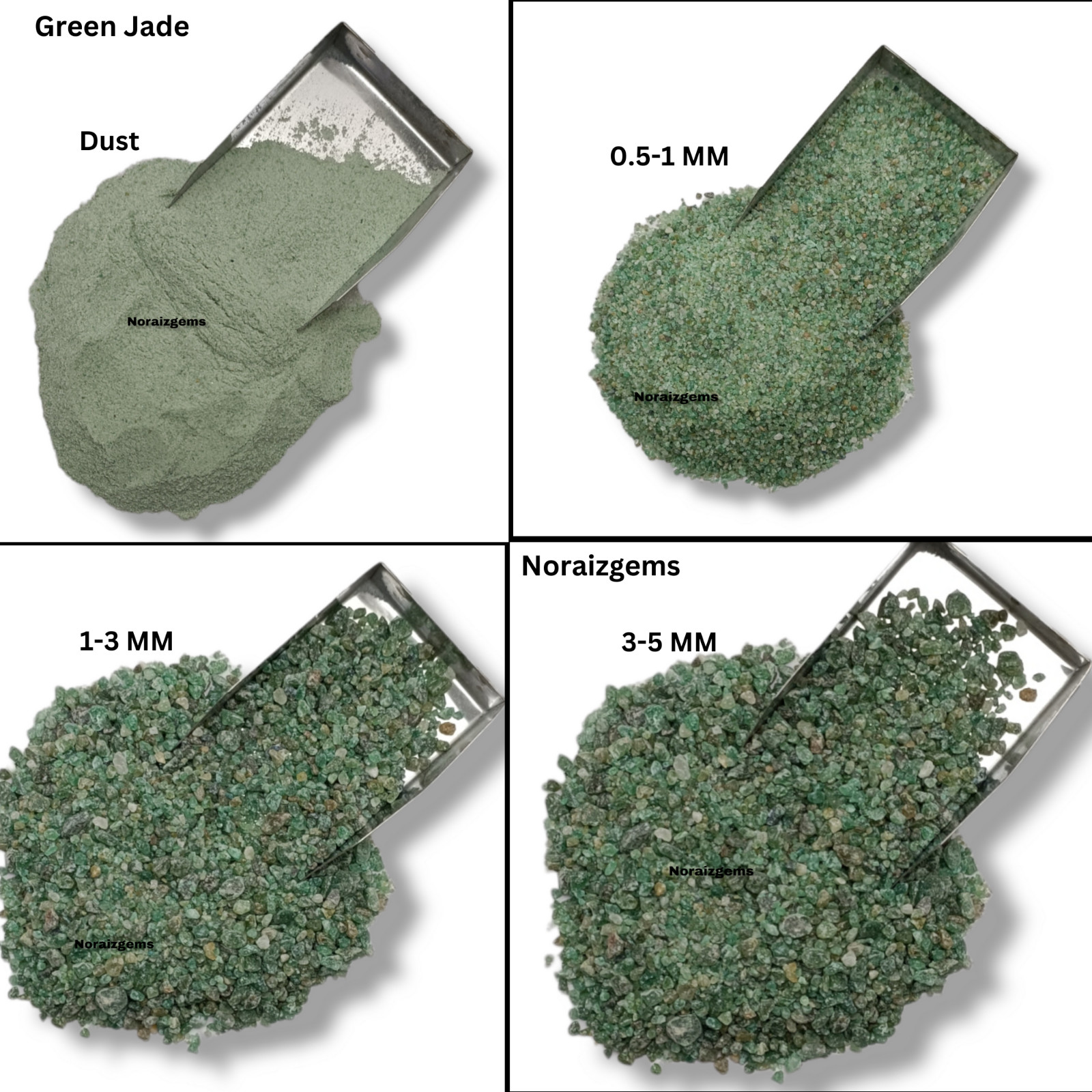 Crushed Green Jade Gemstone Coarse Stone Inlay Woodworking Stone Healing Powder