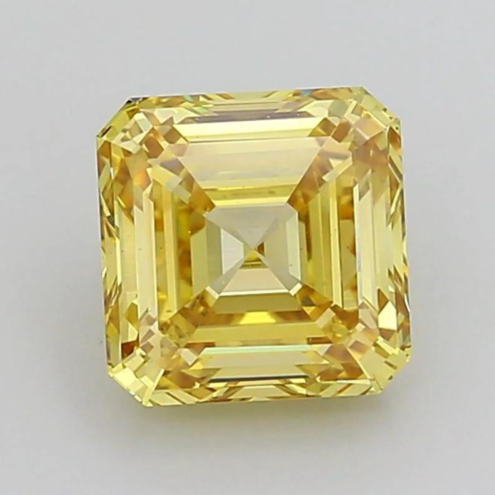CERTIFIED 1.05 Ct Natural Yellow Diamond Asscher LOOSE VVS1/ 5.5 mm