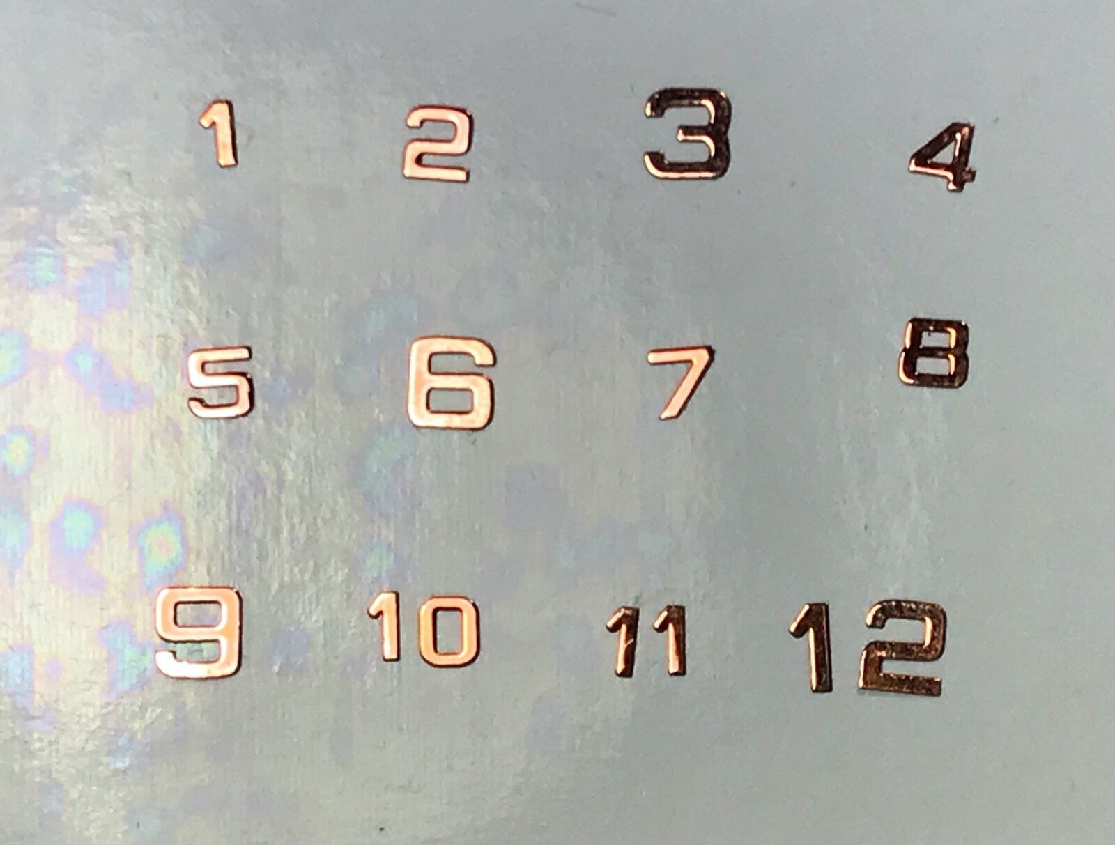 Watch Dial Hour Marker Numbers Numerals 2.5mm/3.5mm Small Rose Gold parts