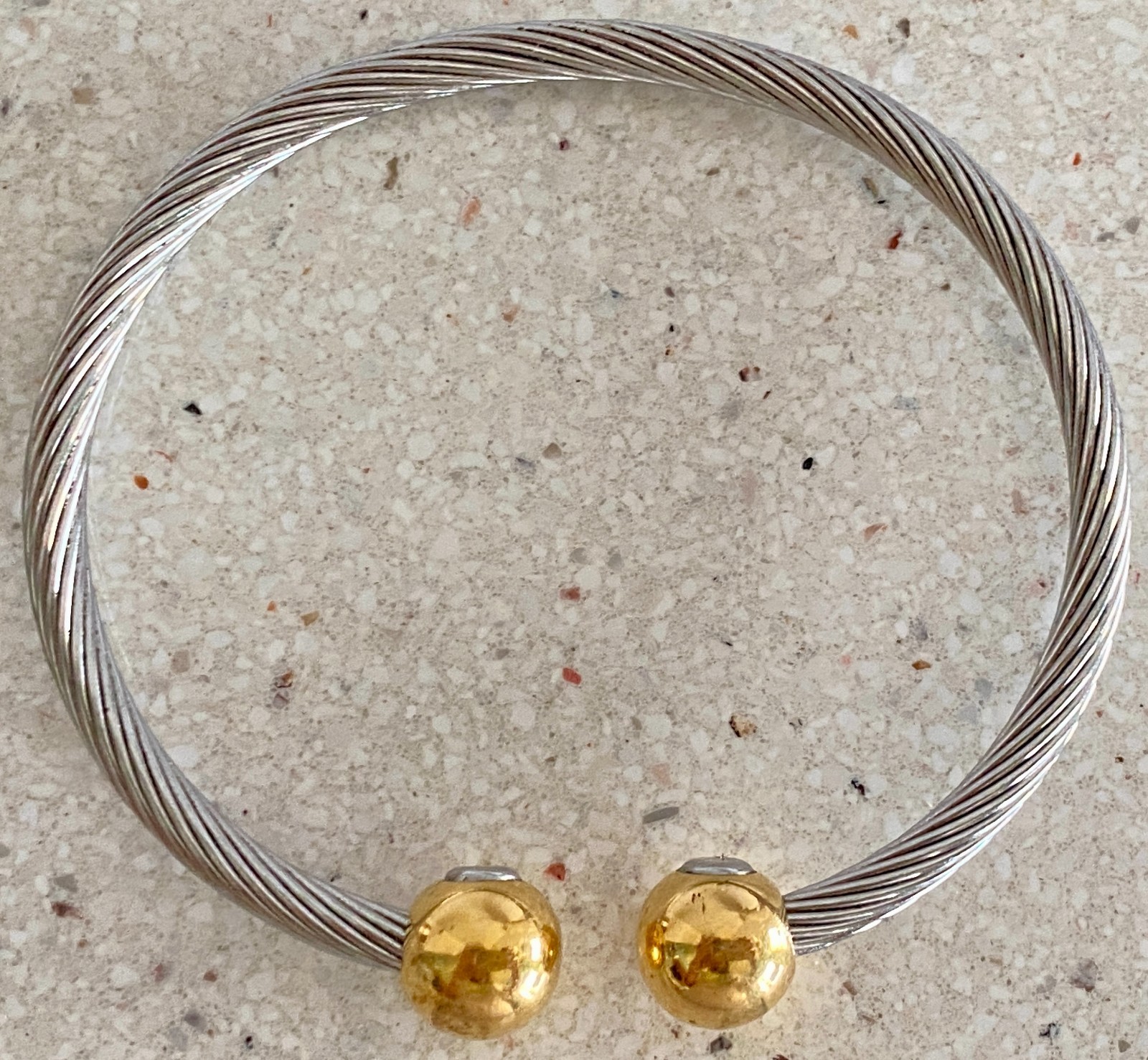 Lot of 4 Vintage Cuff Bracelet Magnetic Stainless Cable Ann Taylor Mesh Beaded