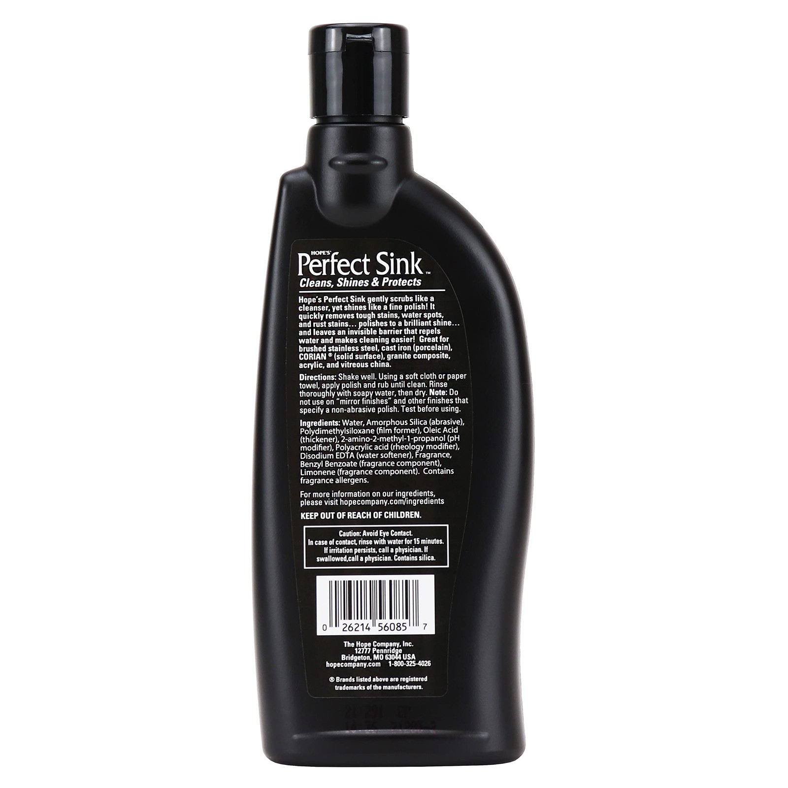 HOPE’S Perfect Sink Cleaner and Polish, 8.5 Fl Oz (Pack of 1), Black