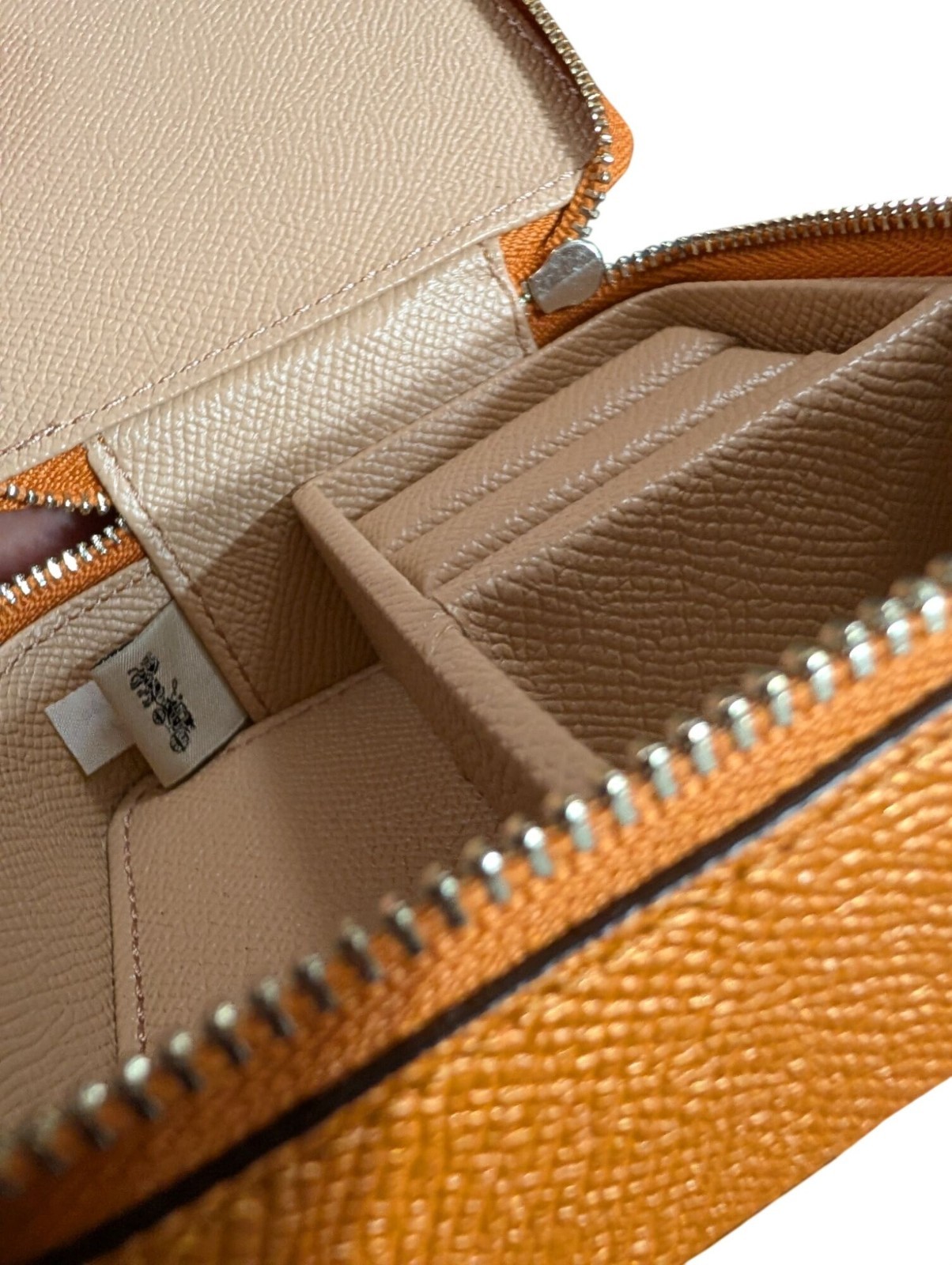 Coach Small Leather Jewelry Travel Case With Zipper