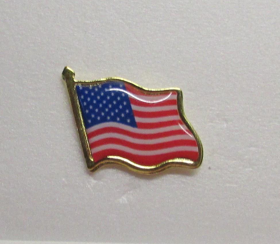 2 pc USA United States AMERICAN FLAG Lapel Hat Tie Tack Pin High Quality NEW
