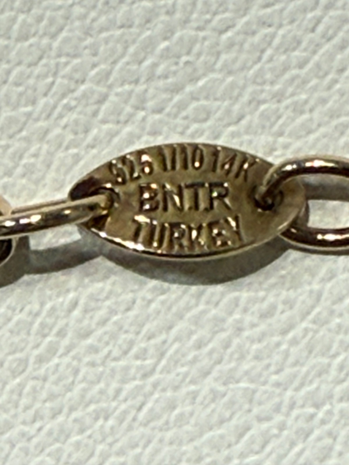 925 1/10 14 Kt mariner link Necklace