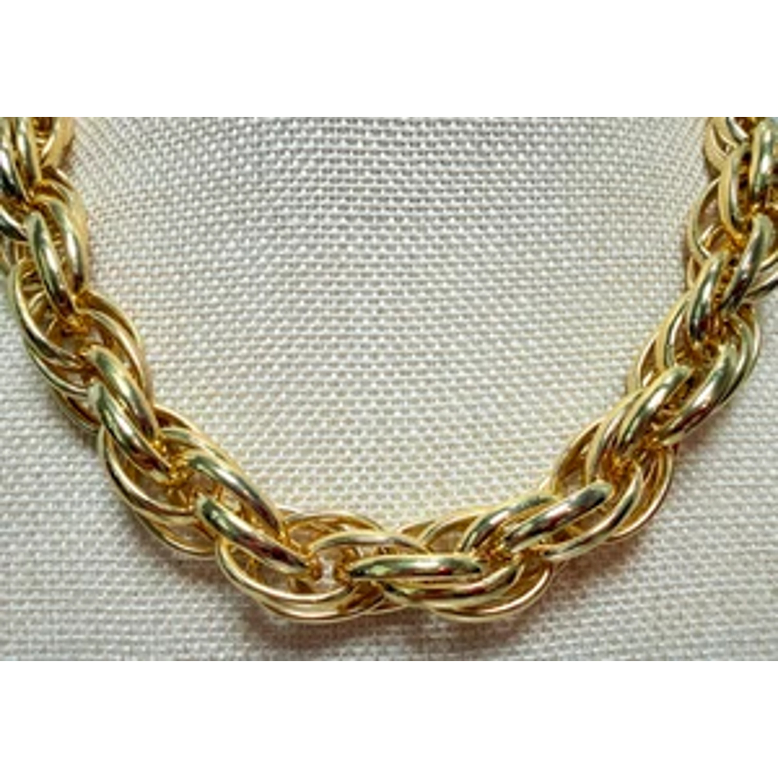 1980s 1AR by UnoAerre 18k Gold-Plated Triple Link Necklace