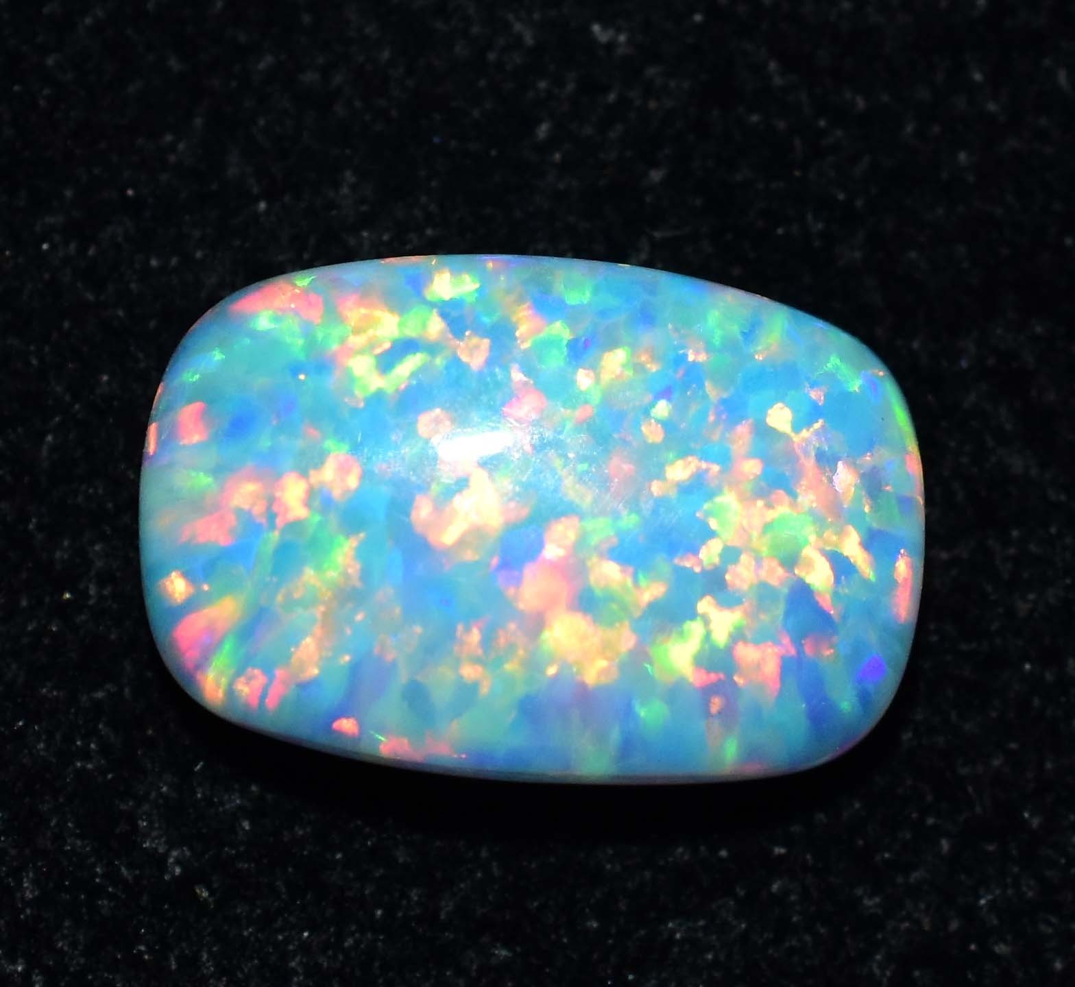 Natural Ethiopian Fire Opal 8.00 CT AGL Certified Play Of Color Loose Gemstone