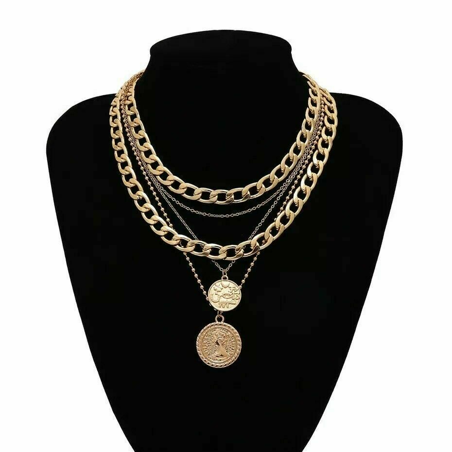 Cadenas de Oro ® Cubana 14K Joyeria Italiana Moda Collar Gargantilla para Mujer