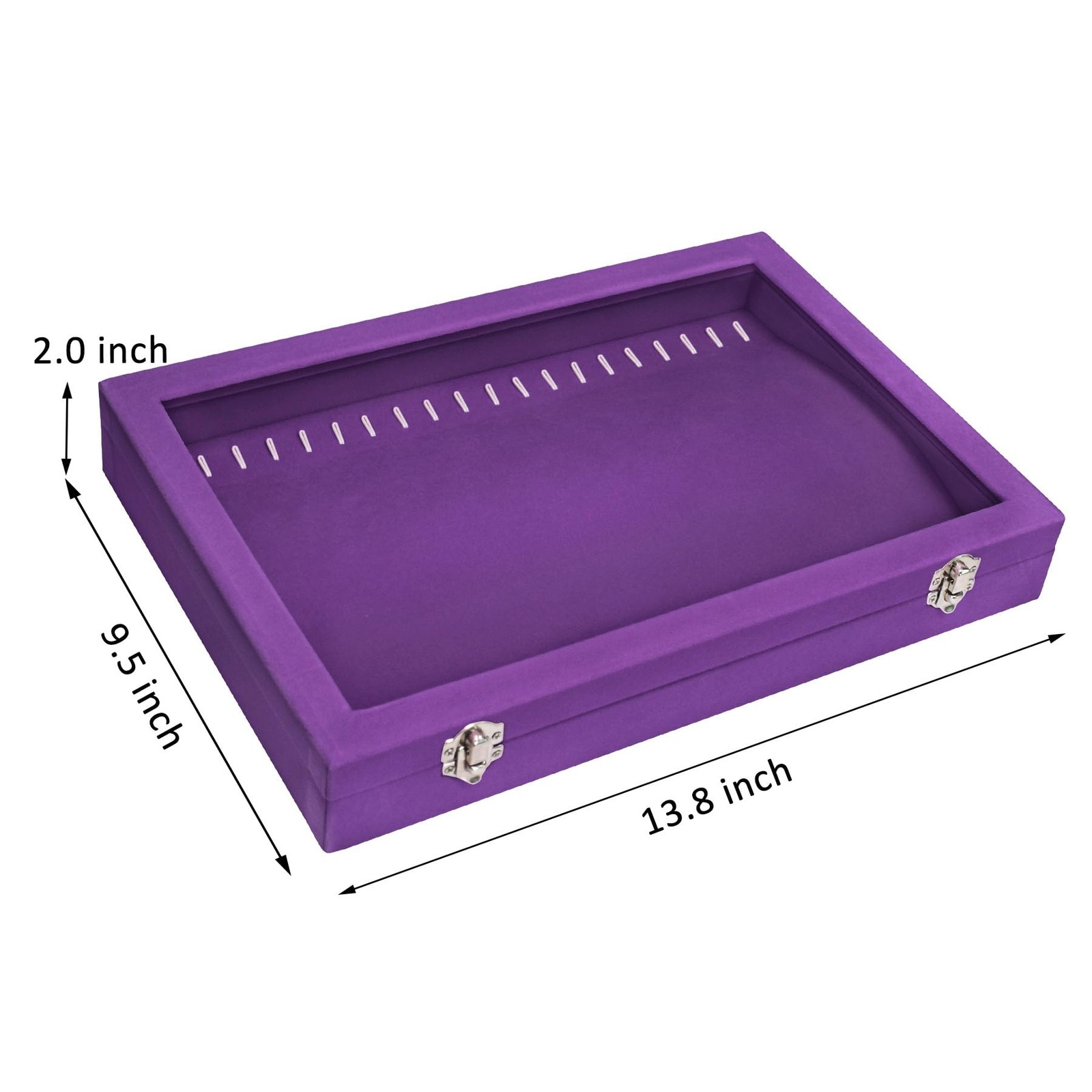 Velvet Necklace Display Jewelry Tray 20 Hook Necklace Tray Necklace Pendant