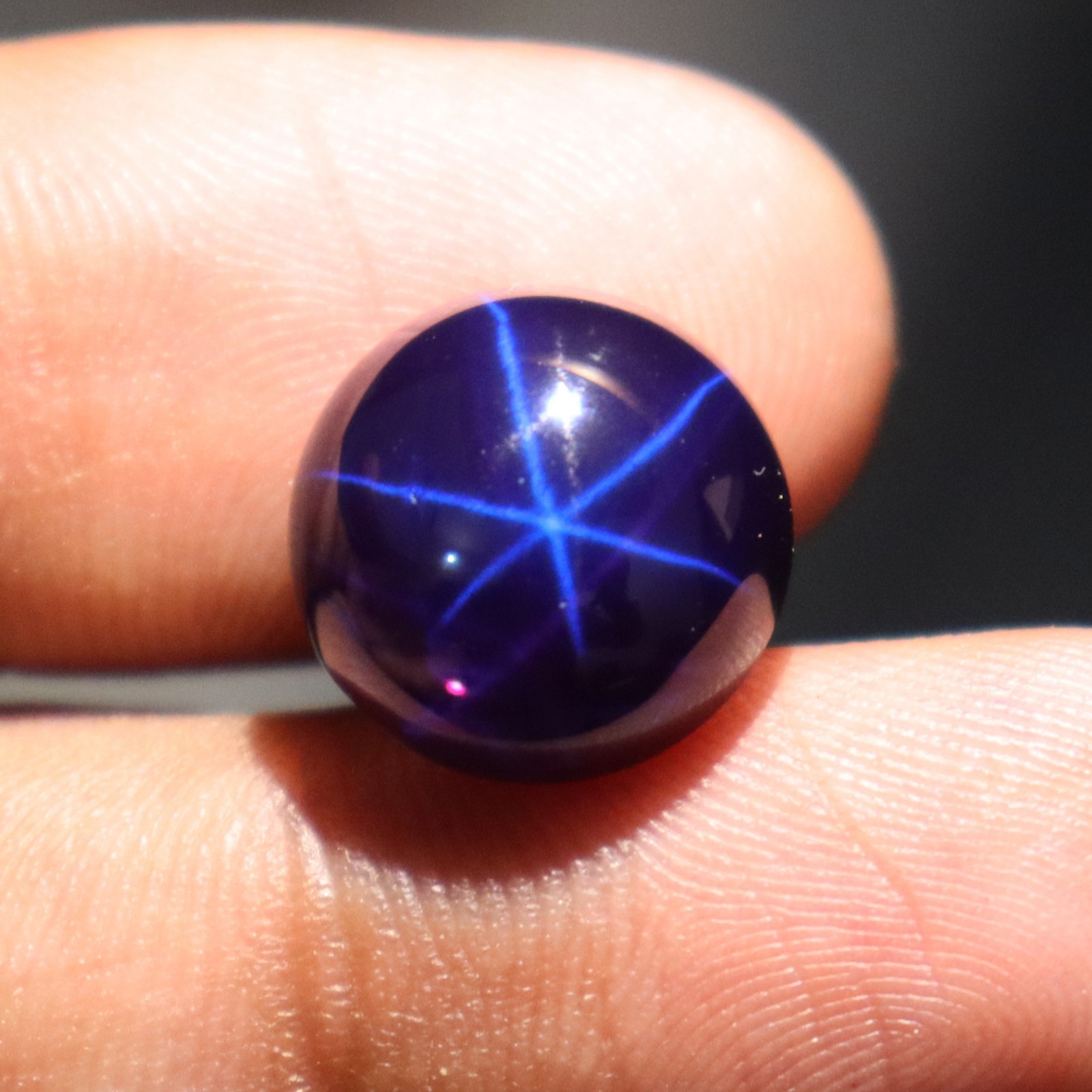 10Ct Natural Purple Star Sapphire Gemstone Rare 6 Rays Star Sapphire Gemstone