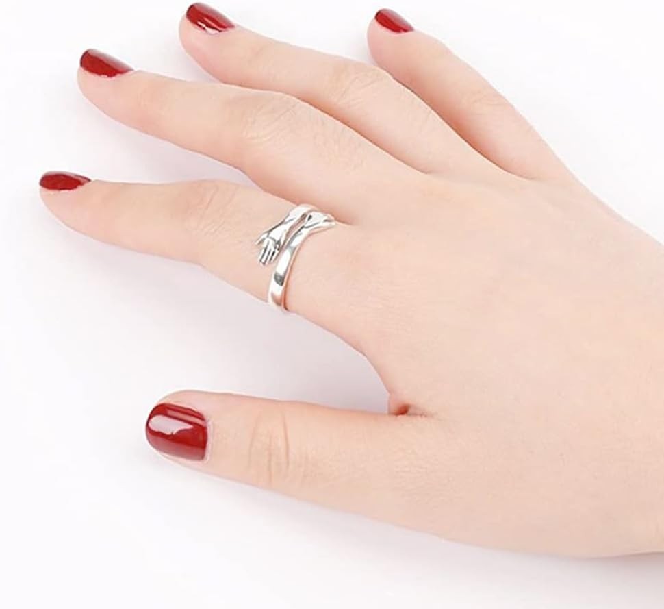 Adjustable Hug Ring with Engraved Love Messages: Perfect Gift for Granddaughters
