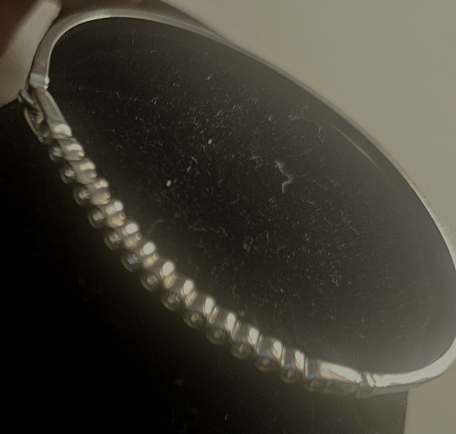 Henri Bendel Bangle Bracelet Silver/ Clear Stones Original Stamped