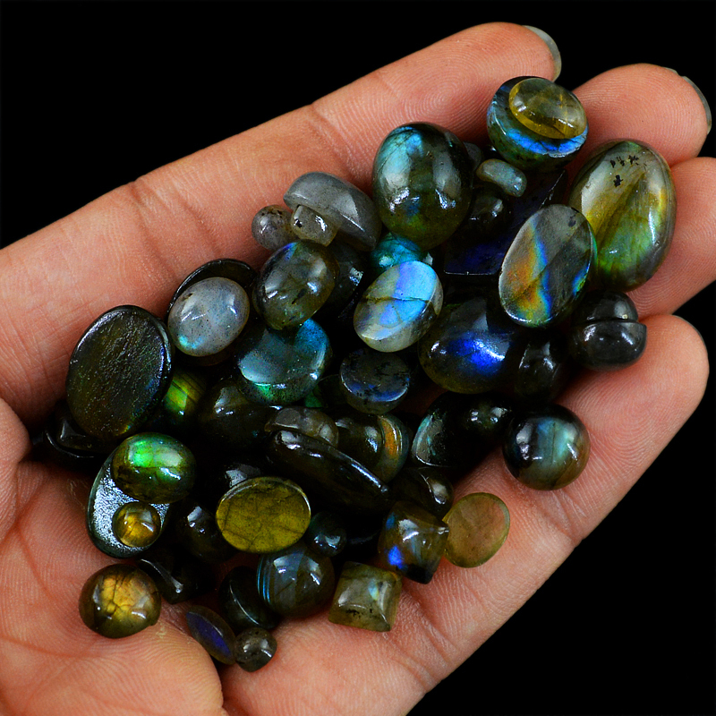 260.65 CTS / 80 PCS NATURAL WHOLESALE OVAL SHAPED LABRADORITE UNHEATED GEMSTONES
