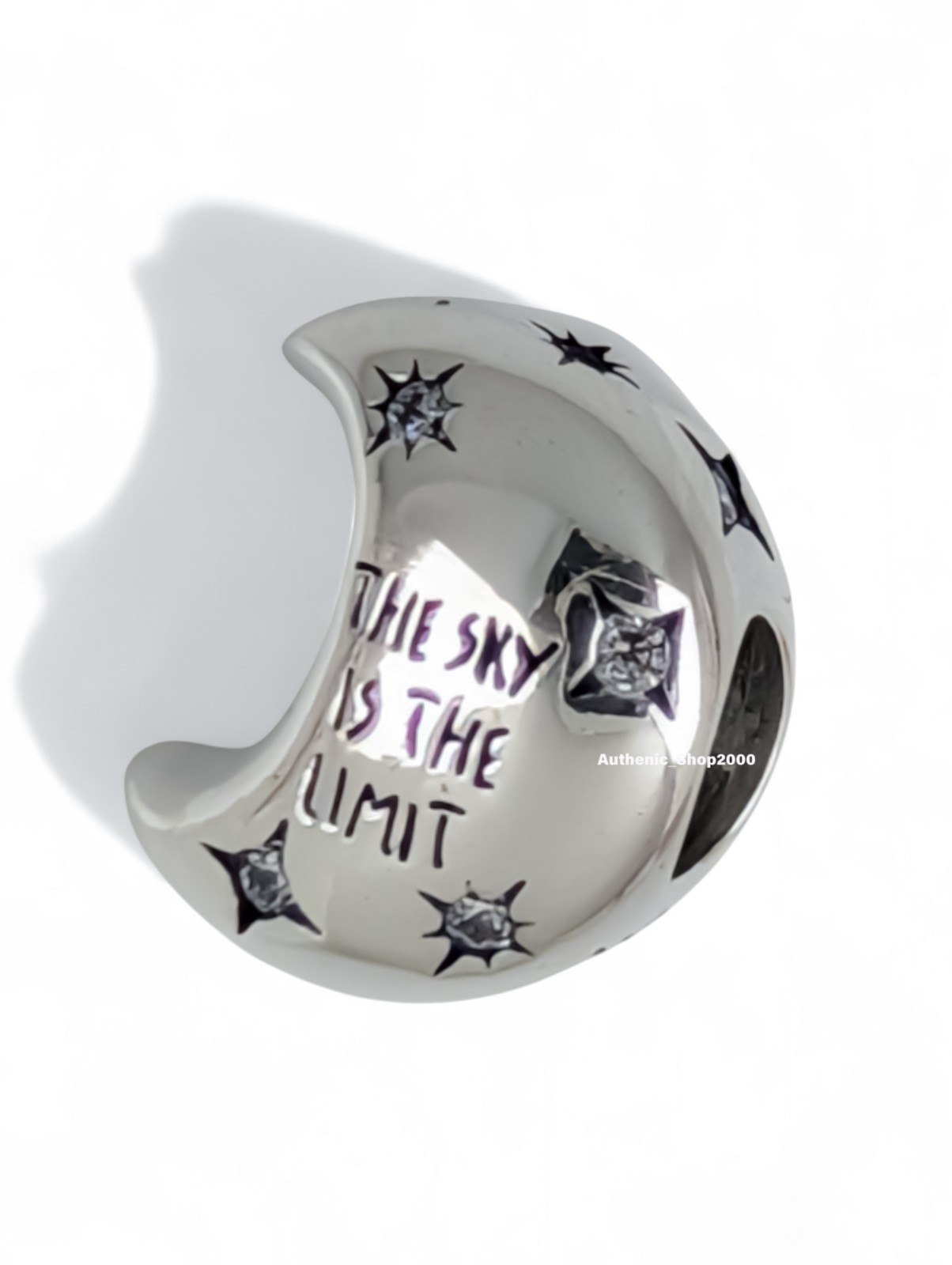 New 100% Authentic PANDORA 925 Ale Crescent Moon Sparkle Stars Charm 794254C01