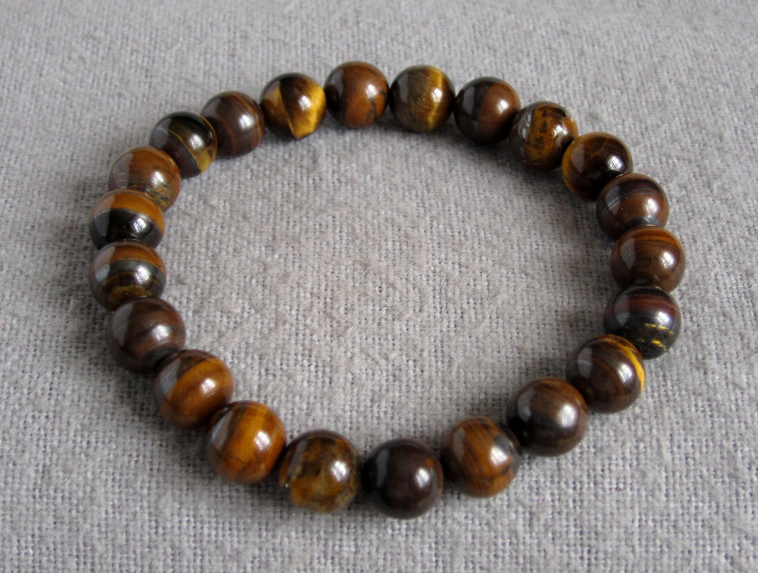 Tiger Iron Ball Bracelet Approx 8mm / 16-23cm Width Elastic