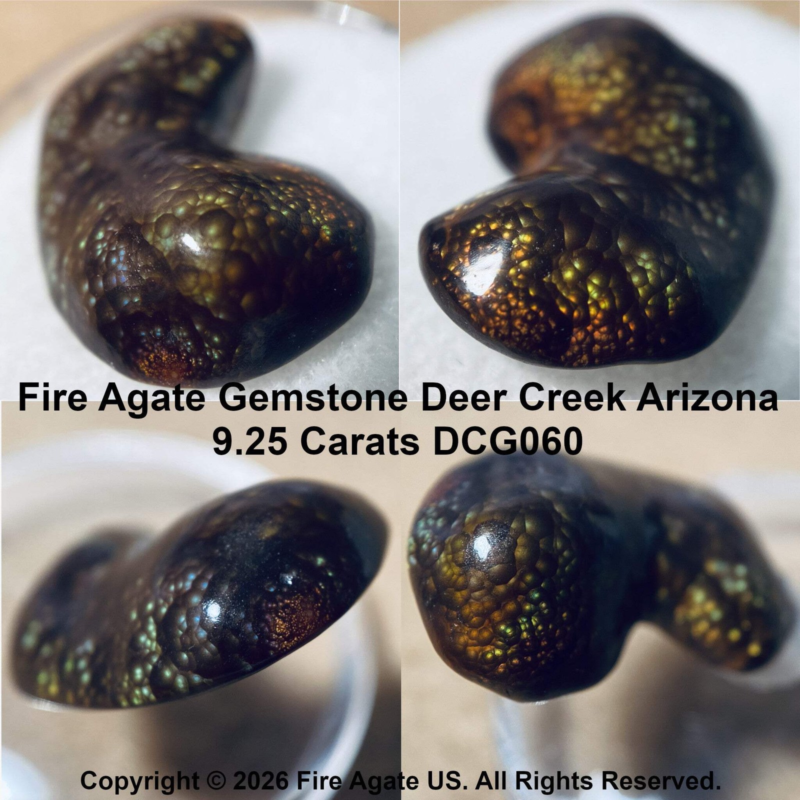 Fire Agate Gemstone Deer Creek Arizona 9.25 Carats DCG060