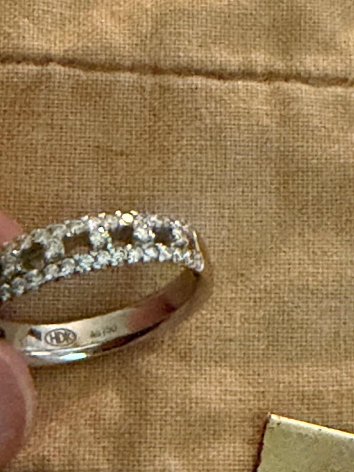 Hans D Krieger HDK 18K White Gold Diamond 4mm Band Ring, New! 4.6 gms Sz 6.5