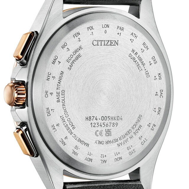 [B1Y] Citizen Attesa Moon Phase Titanium Solar Radio BY1004 17X Mens [m6t]