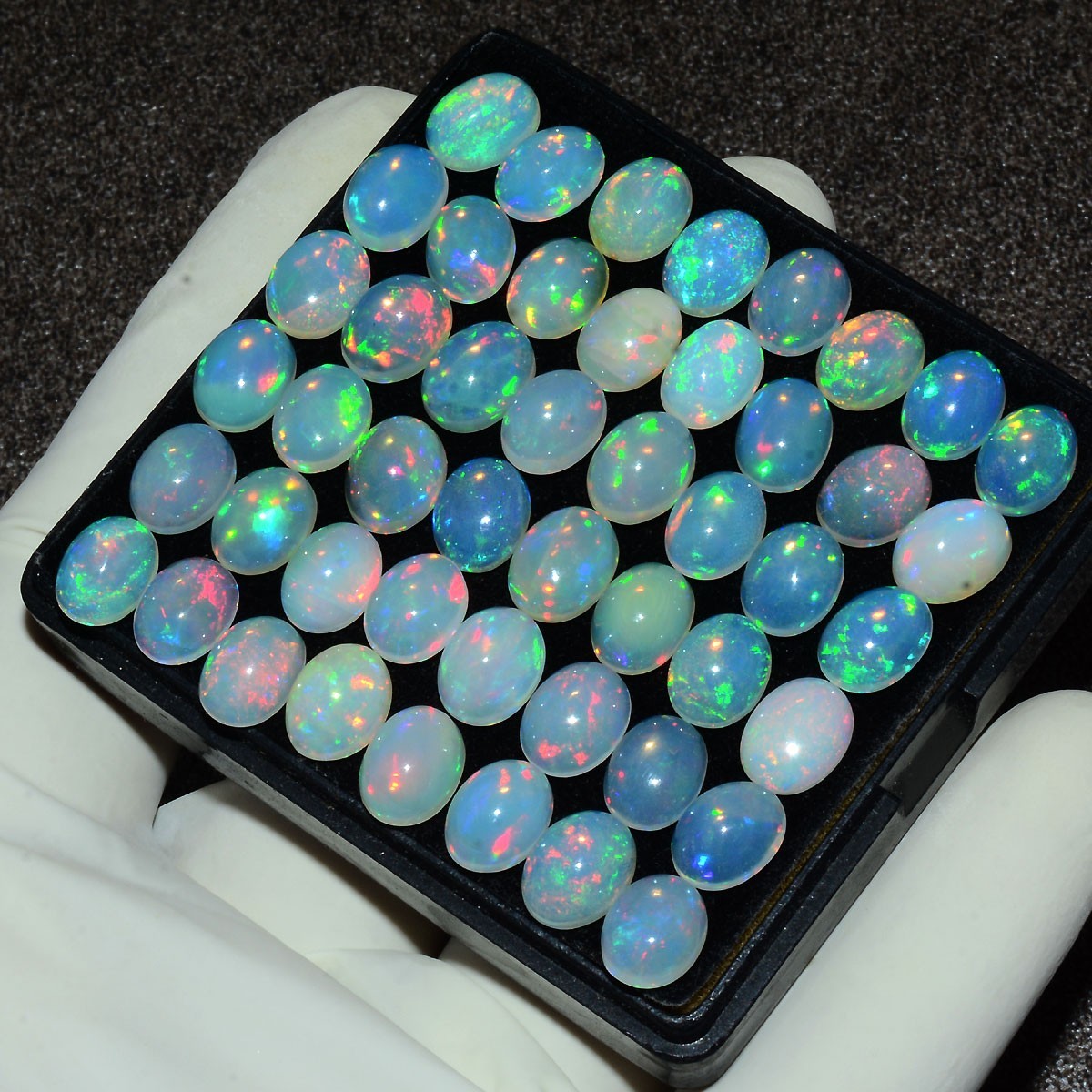 Set 10 Pcs Natural Opal Ethiopian Hi-Grade 9mmx7mm Flashy Colors Loose Gemstones