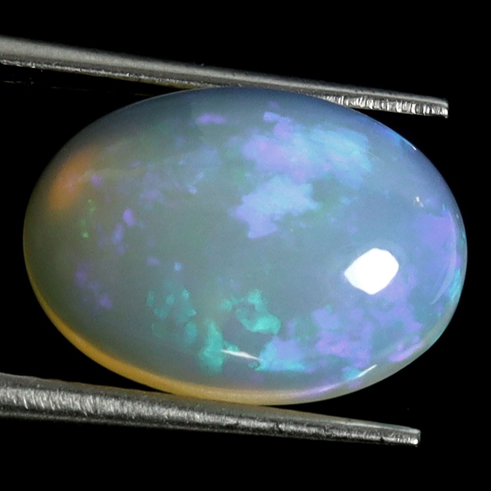 Oval AAA Floral Flash Play Of Color Crystal Fire Opal 3.87ct 14x10mm Gemstone