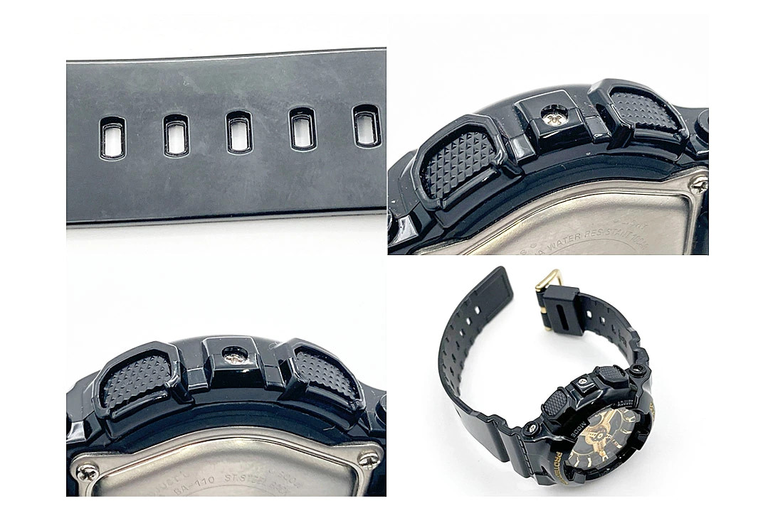 CASIO BABY G BA 110 1AJF BA 110 Series Glossy Black Gold with outer box and bag