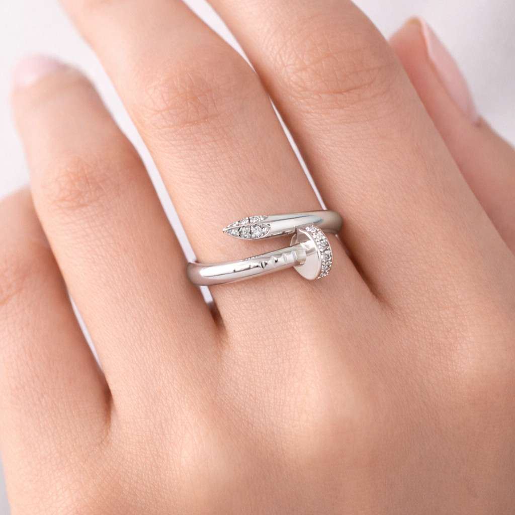 0.20 Carat Round Cut Lab Grown Diamond Engagement Ring in Sterling Silver
