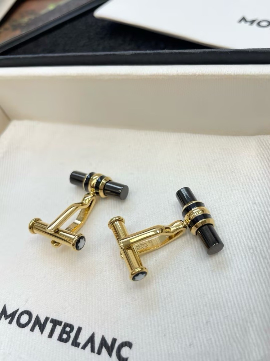 Exquisite MB Black+Glod Cufflinks With Box US