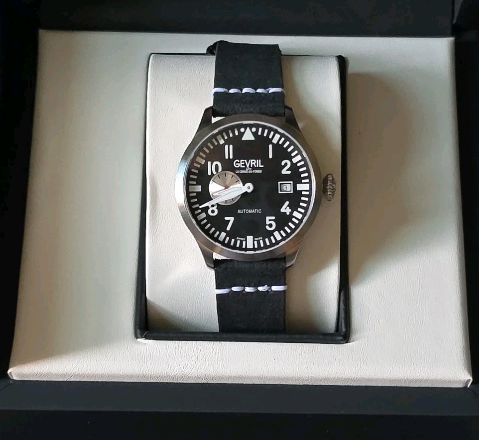 Gevril 43512 Vaughn Pilot Subdial Men’s Automatic Watch SWISS MADE – NEW & RARE
