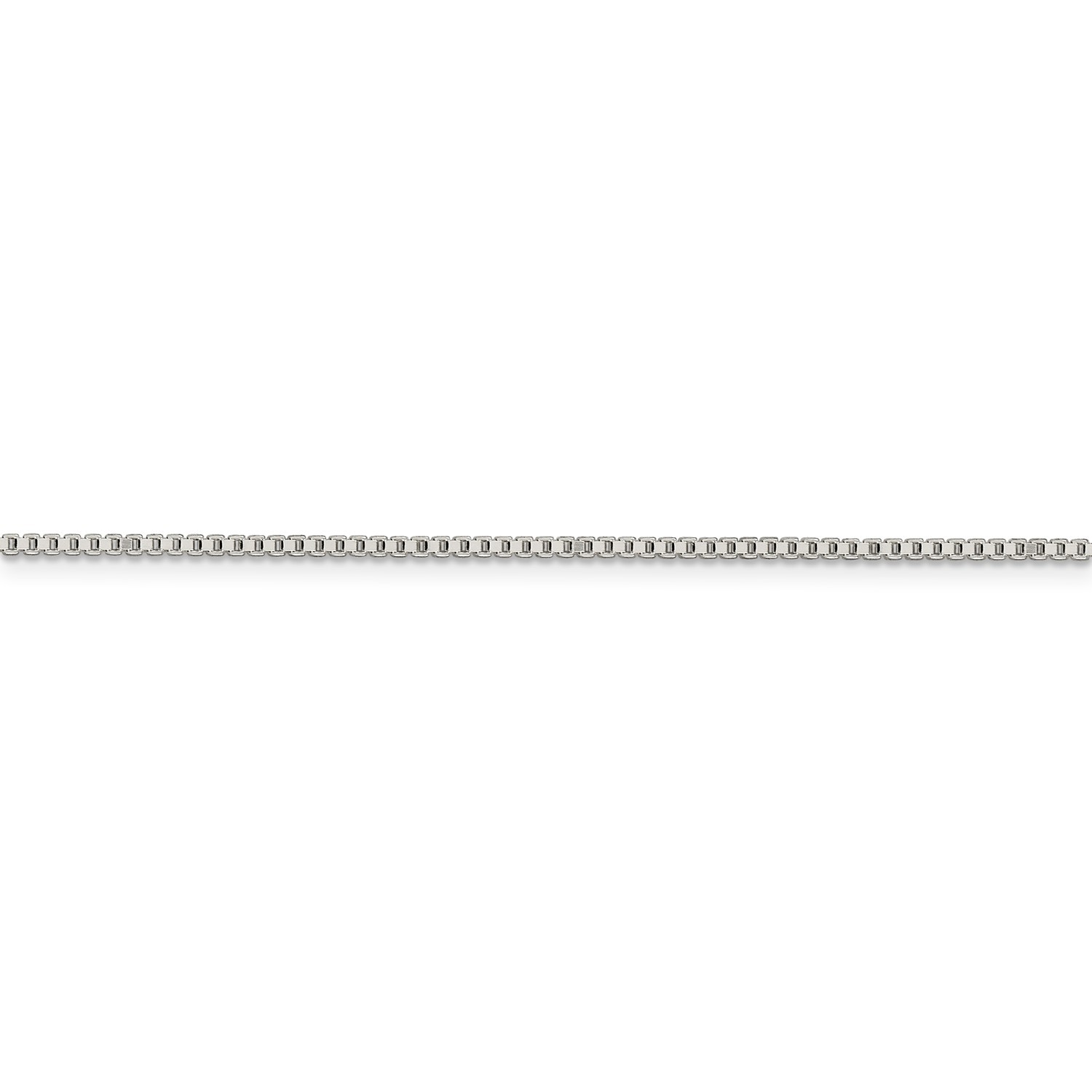 Sterling Silver Solid Polished 1.4mm Plain Box Chain w/ Lobster Clasp 16″ – 36″
