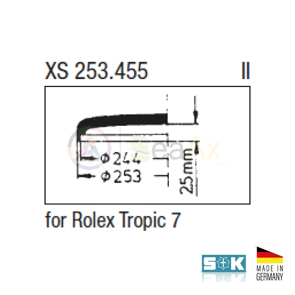 Exalite Plastic Glass Compatible Rolex Tropic No. 7 Sternkreuz Made in Germany