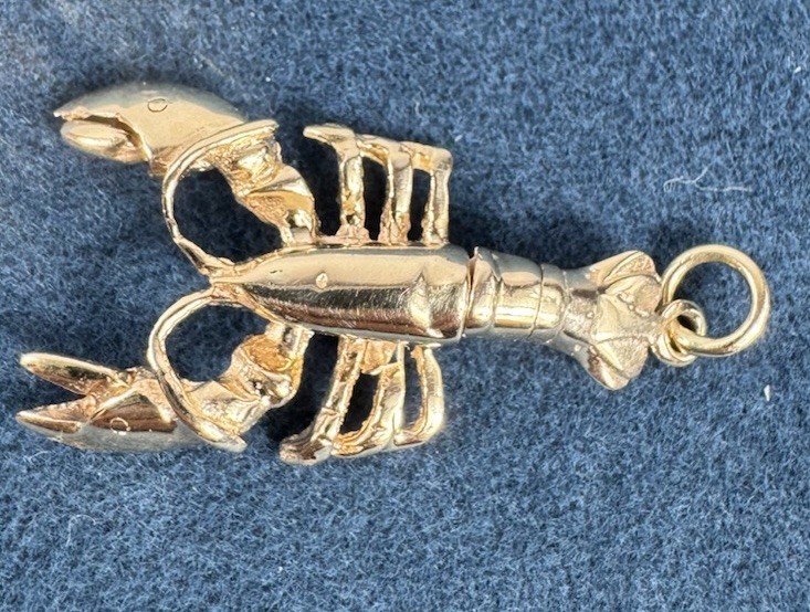 Vintage AC American Charm Corp 14k Lobster Charm 3.2 Grams Movable Tail & Claws