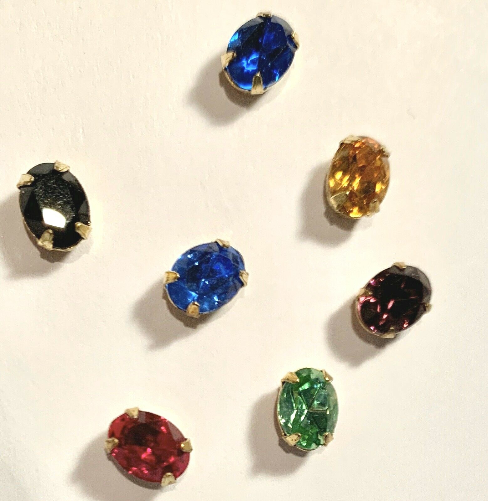25 Swarovski 8x6mm Oval Preset Craft Jewelry Repair Rhinestones Brass
