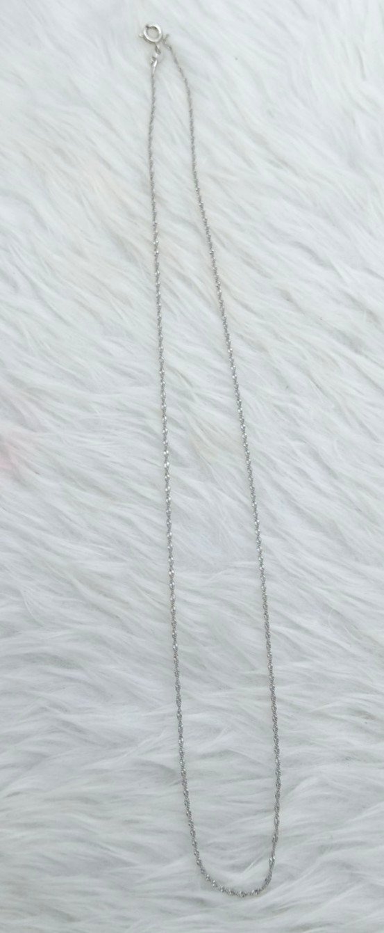 2 gram Gram Necklace Thin Delicate Cable Link 925 Silver 2mm and 9’Inches