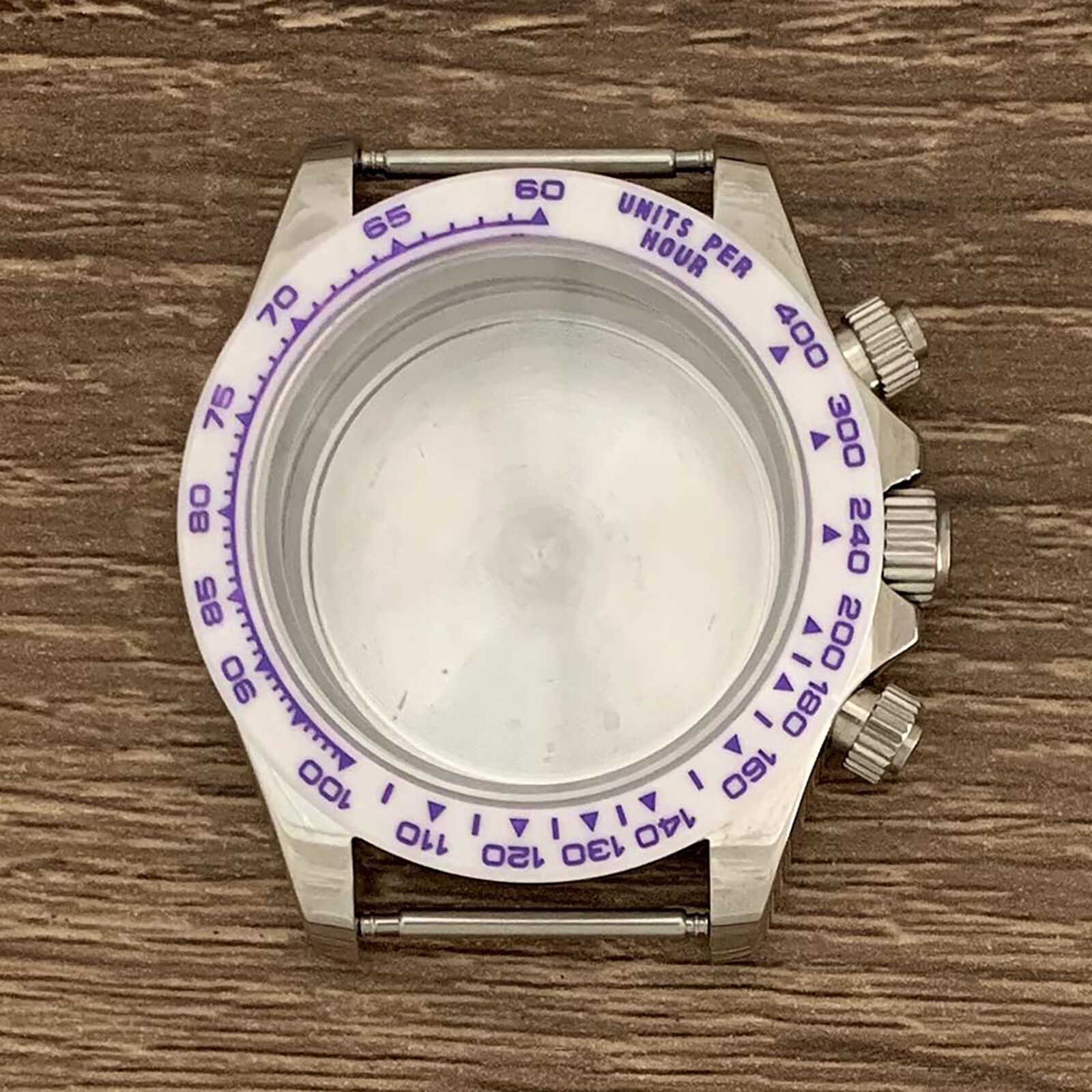 39MM Stainless Sapphire Glass Watch Case for VK63 Quartz Movement 29.5mm Dial