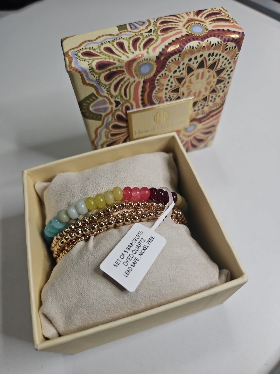 House Of Harlow 1960 5 Piece Bracelet Set Gold Tone Quartz NEW IN BOX Women’s