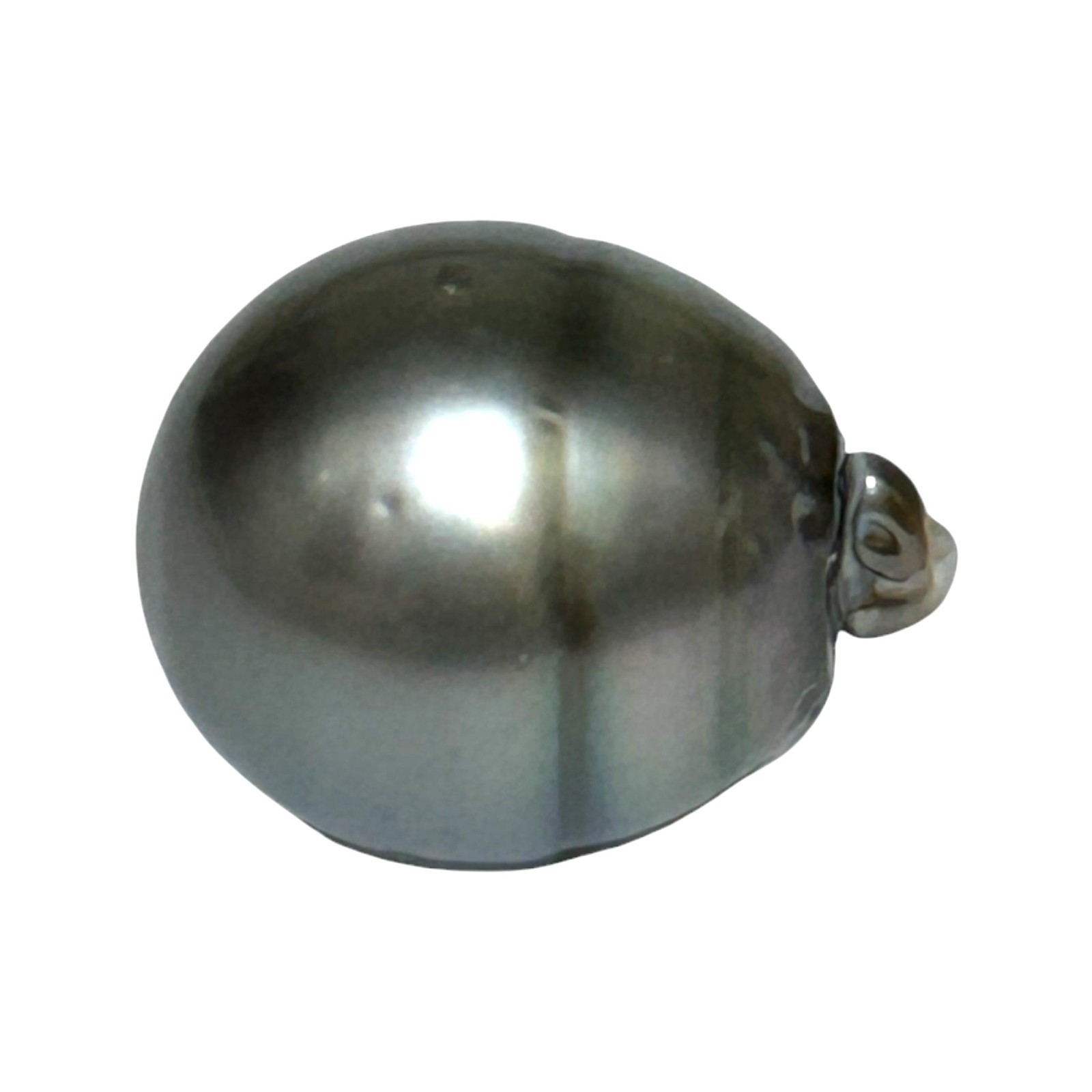 Radiant 14.6 x 16.6mm 24.7 Carat Tahitian South Sea Peacock Grey Green Pearl