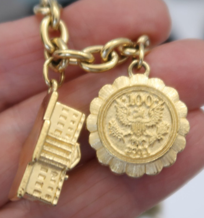 Ann Hand, Ronald Regan Theme Charm Bracelet, Costume Jewelry