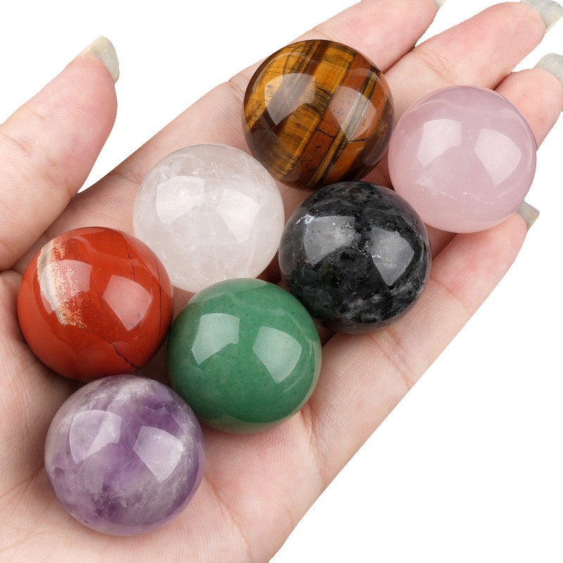 6Pcs 25mm Kambaba Nebula Jasper No Hole Undrilled Stone Round Ball Beads HT2977