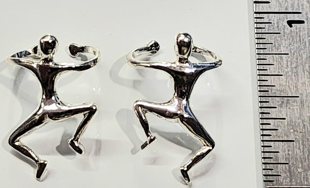 Ear Cuffs Climbing Man 925 Sterling Silver You get 2 Pieces 1 Pair cuffs SM2