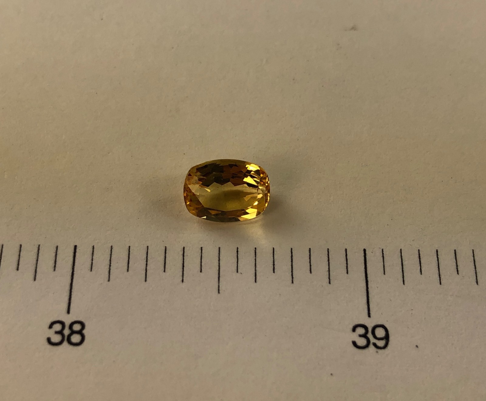 Imperial Topaz 1.41 Ct Clarity IF Cushion Cut Natural Golden Brazil I226