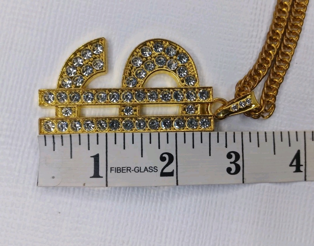 Dollar Sign Bling Metal Necklace Hip Hop Costume Jewelry Accessory